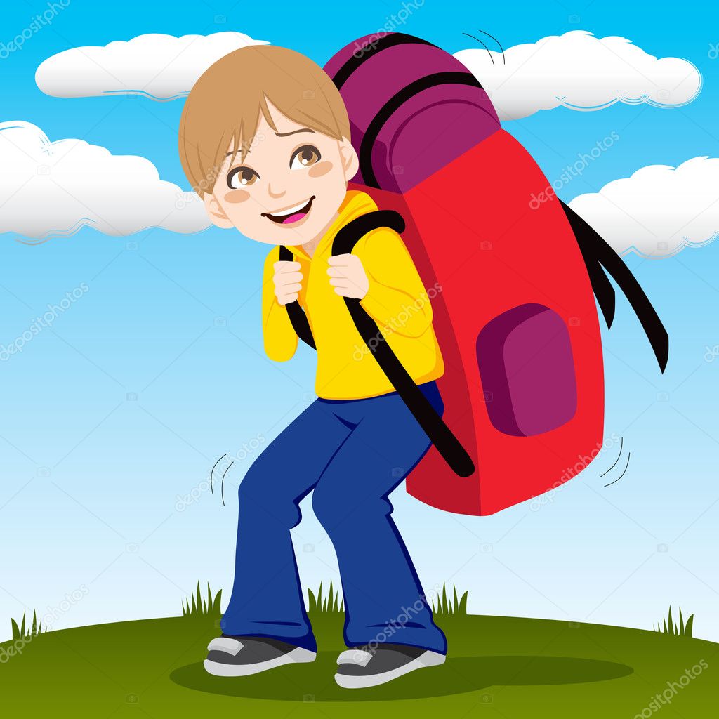 Backpack Boy Stock Illustration by ©Kakigori #11677499