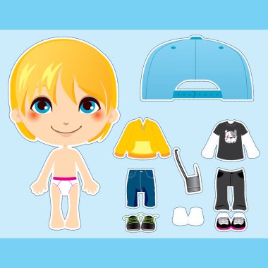 Blond Fashion Boy clipart