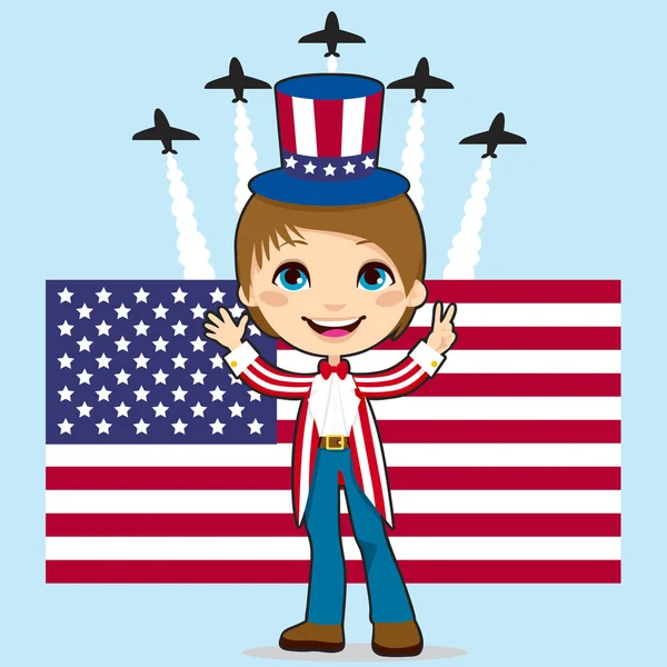 Independence Day Air Show — Stock Vector