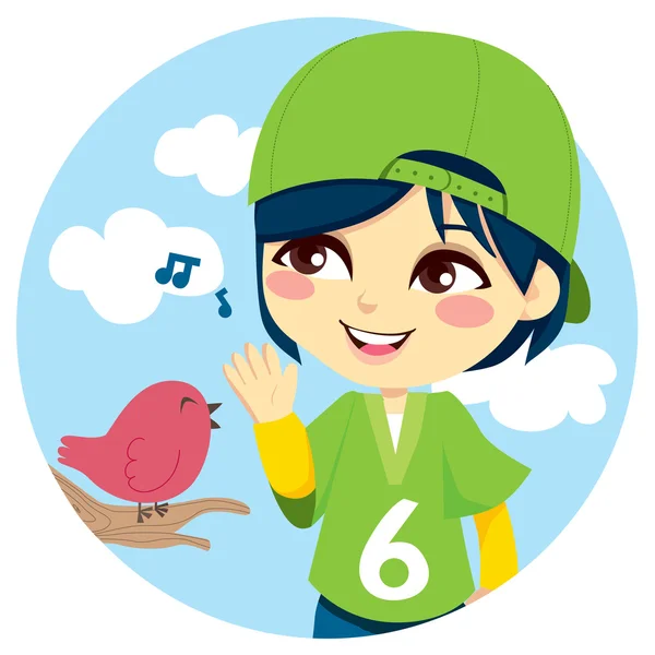 Ακούει το songbird — Διανυσματικό Αρχείο