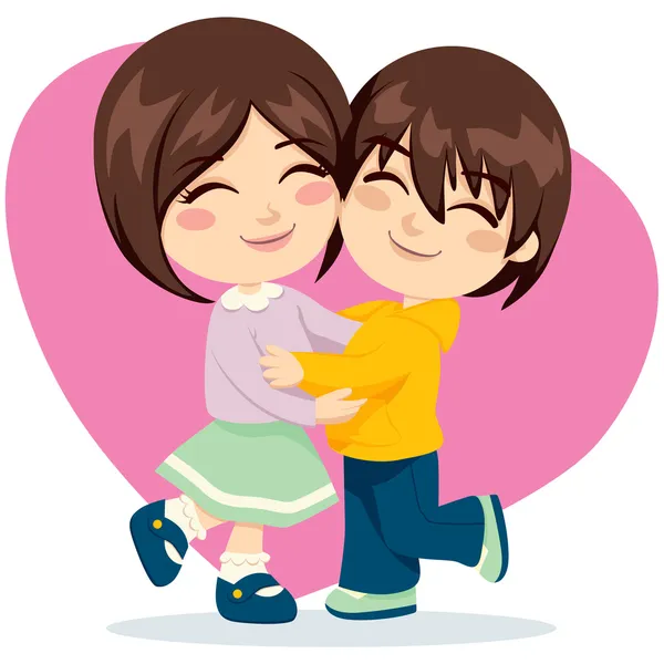 Hermano hermana amor — Vector de stock