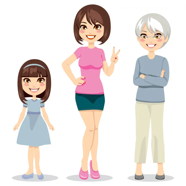 Alter der Frauen — Stockvektor