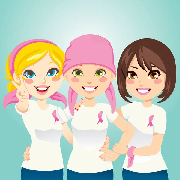 Combater o cancro da mama — Vetor de Stock
