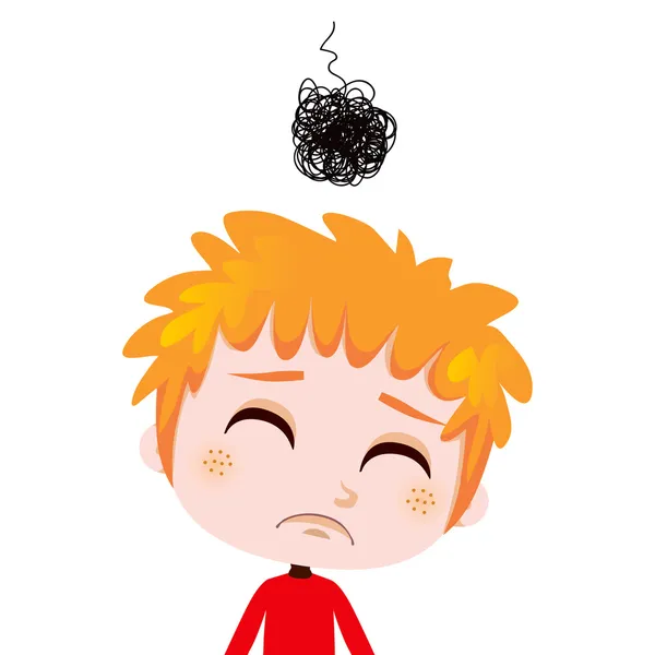 Depressed Kid — Stock Vector