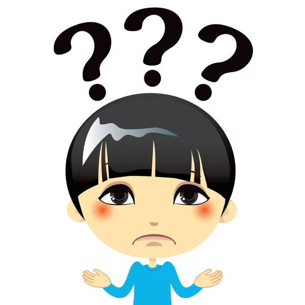 Confused Kid — Stock Vector