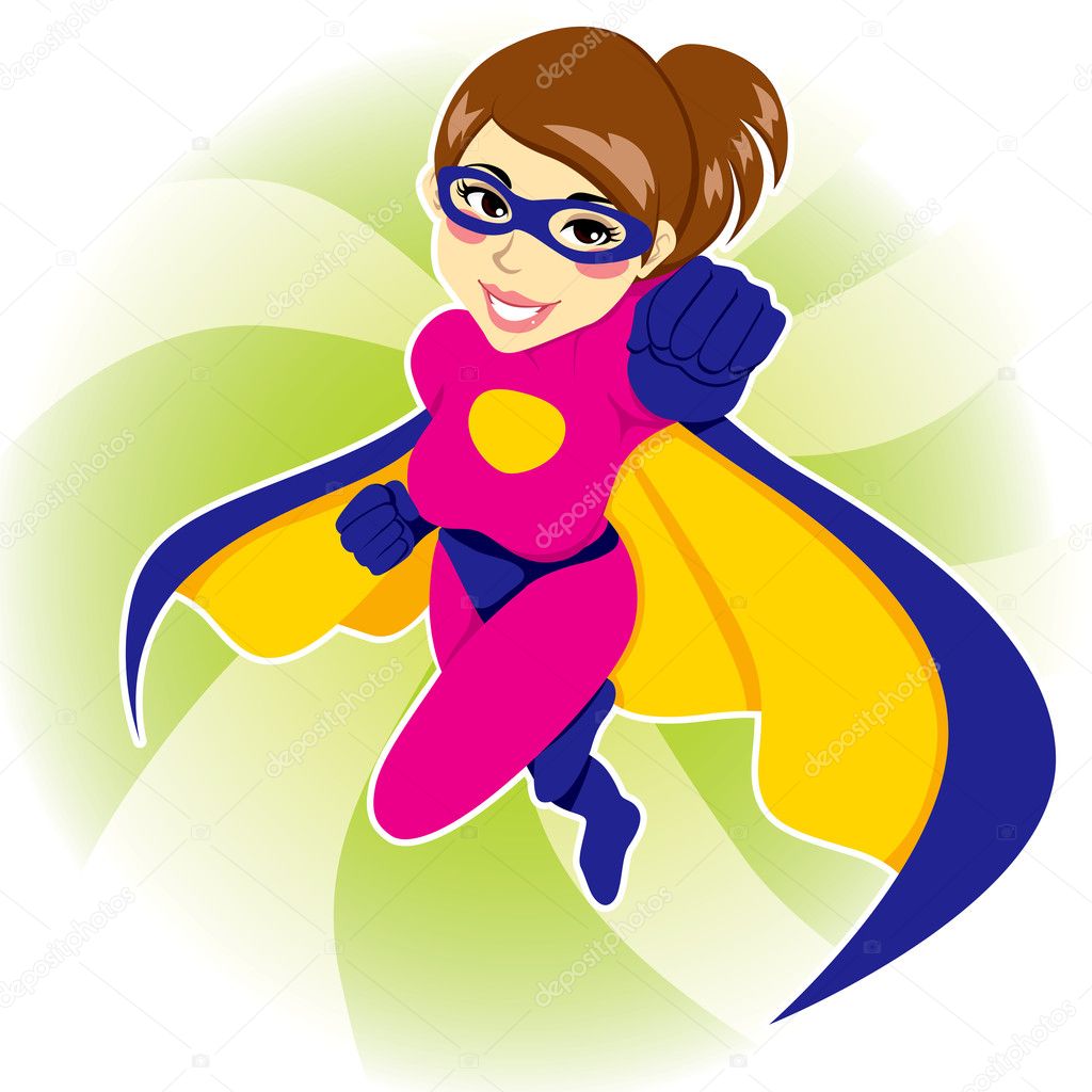 Ilustração De Uma Super-heroína Royalty Free SVG, Cliparts, Vetores, e  Ilustrações Stock. Image 31424251