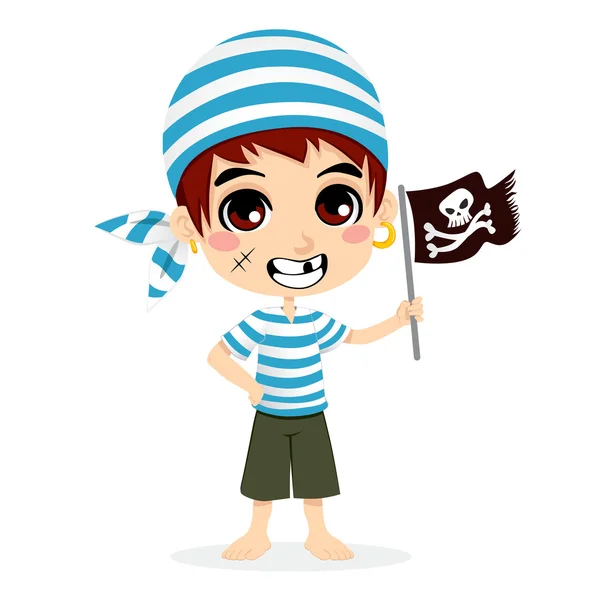 Little Pirate Kid — Stock Vector
