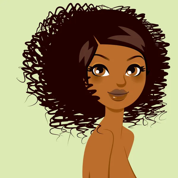 Τέλεια μαύρη γυναίκα — Διανυσματικό Αρχείο