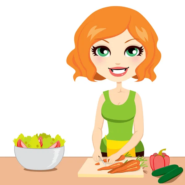 Здоровый овощной салат — стоковый вектор