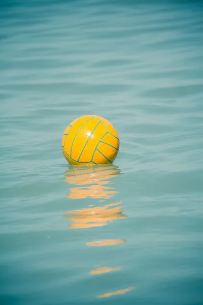 stock image Yellow water polo ball