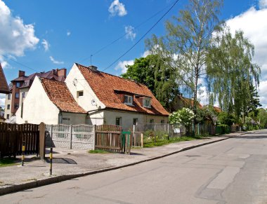 Kaliningrad, Rusya Federasyonu. Baharda tchkalov sokak üzerinde