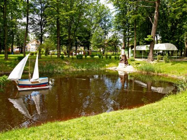 Corner of park of Gurevska of the Kaliningrad region clipart
