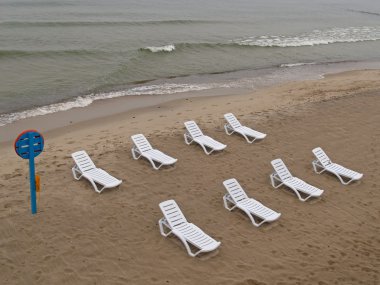 Deserted Zelenograd beach clipart