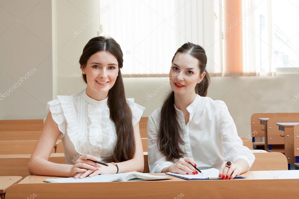 Two students at the lesson