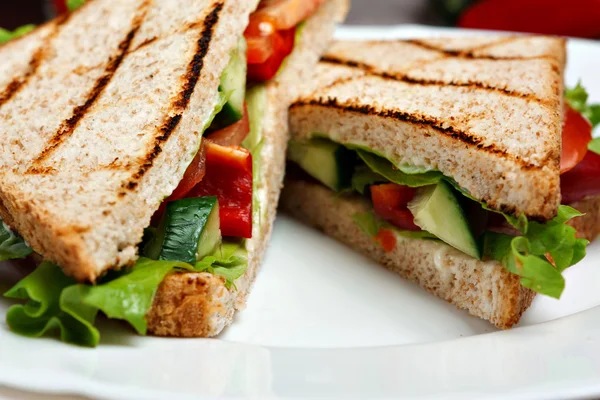 stock image Hamburger with vegetables