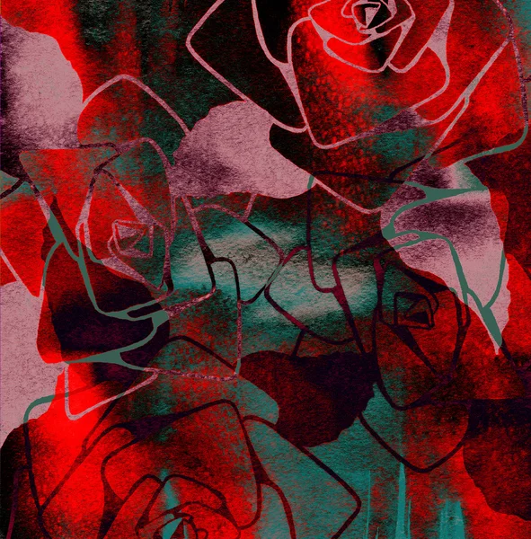 アート ビンテージ花の背景 — ストック写真