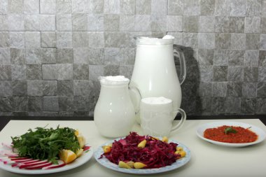 ayran, salata