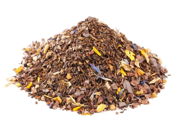 Coffee-like, caffeine-infused mate and red rooibos blend, pile o — Stock Photo, Image