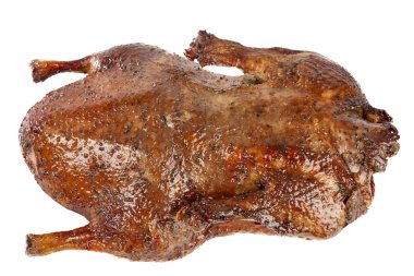 Homemade whole smoked goose clipart