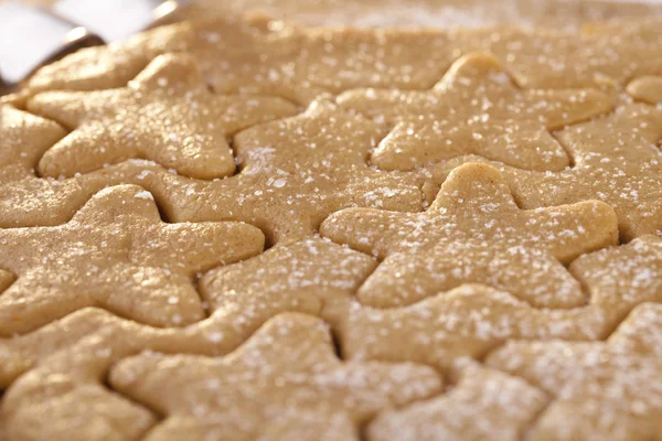Doug gingerbread yıldız kurabiye keser — Stok fotoğraf
