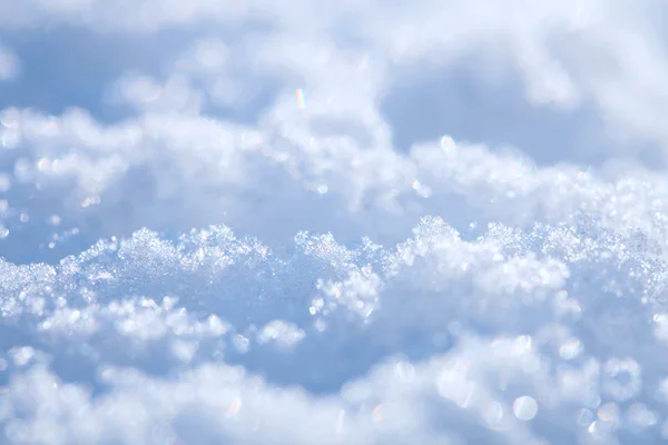 Effektiver blauer Schnee Hintergrund, sehr winziger Fokus — Stockfoto