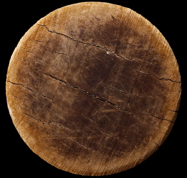 Vety alten runden Holz, antiken Kartoffelstampfer Boden, isoliert auf — Stockfoto