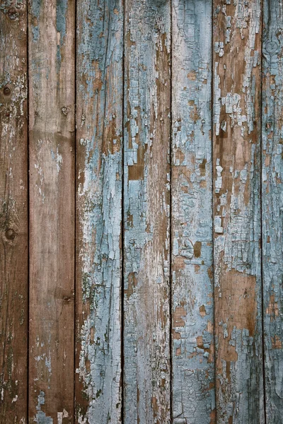 Věku malovaný dřevěný plot, přirozeně zvětralý — Stock fotografie