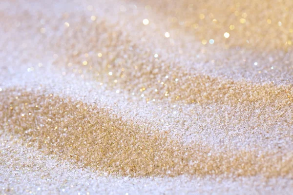 Magiska glitter sand, grunt dof, olika slags färg ljus — Stockfoto