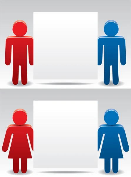 Vector symbols of man, woman and a child — Stock Vector © dmstudio #8076525