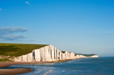 Yedi Kızkardeşler kayalıklarla south downs İngiltere peyzaj