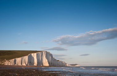 Sven sisters kayalıklarla south downs İngiltere peyzaj