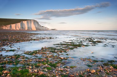 Sven Sisters Cliffs South Downs England landscape clipart