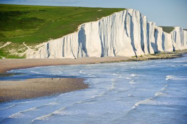 Yedi Kızkardeşler kayalıklarla south downs İngiltere peyzaj