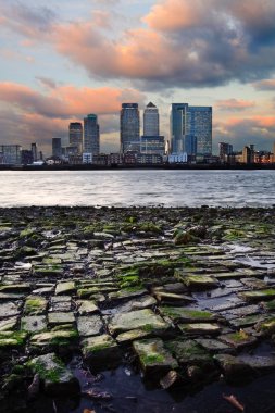 Londra şehir genel manzarası, gece