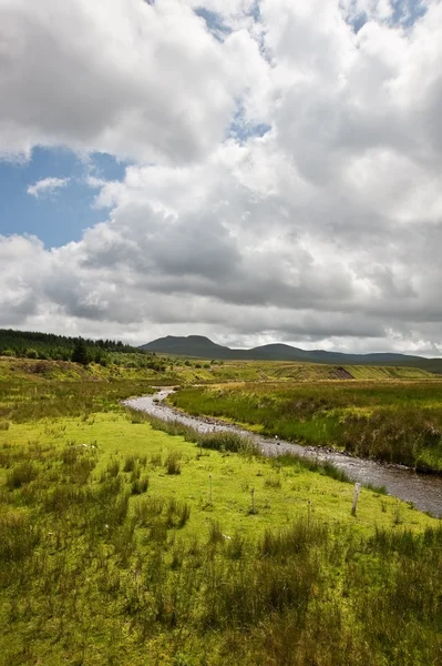 Landsbygden liggande bild över bergen i avstånd med — Stockfoto