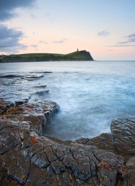 kimmeridge defne gündoğumu peyzaj, dorset, İngiltere