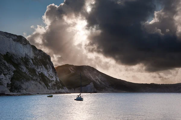 Sonnenaufgang Ozean Landschaft Mupe Bay Juraküste England — Stockfoto