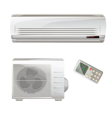 Air conditioner set clipart