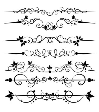 set of design elements clipart