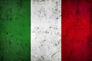 Grunge Dirty and Weathered Italian Flag clipart