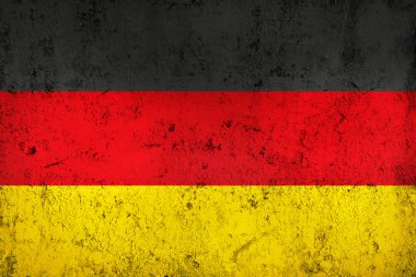Grunge kirli ve yıpranmış Alman bayrağı