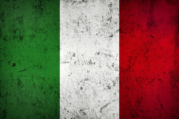 Grunge kirli ve yıpranmış İtalyan bayrağı — Stok fotoğraf
