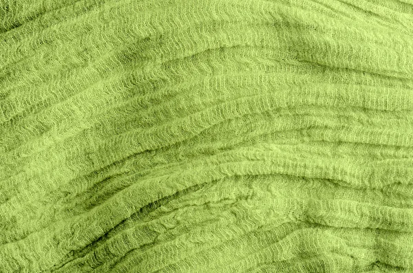 stock image Green linen close up texture background