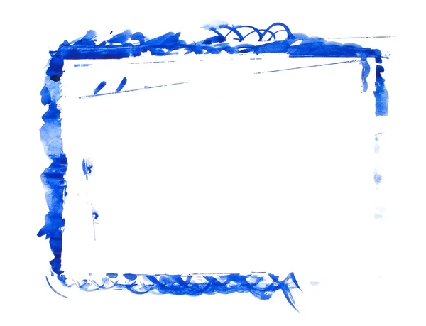Blauwe verf frame — Stockfoto