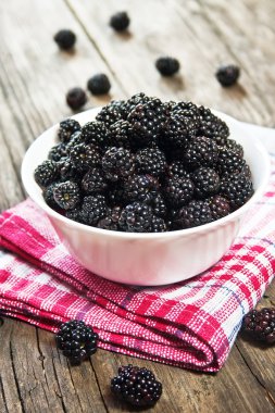 Mulberry berries in a bowl clipart