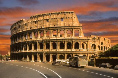 The coliseum in rome clipart