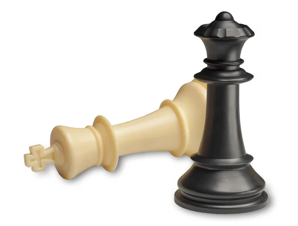Checkmate, spel över, isolerade — Stockfoto
