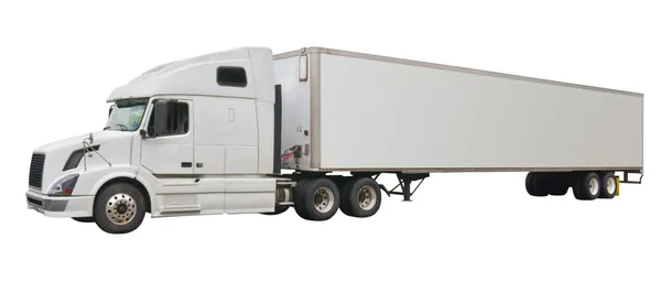 Вантажівка, ізольована на білому — стокове фото