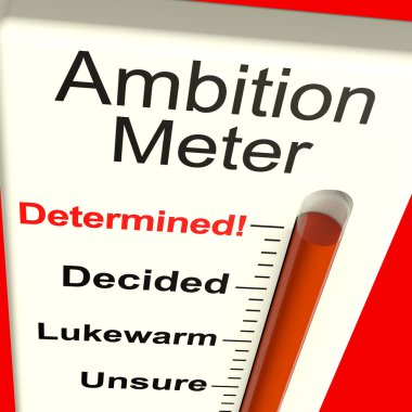 Ambition Meter Showing Motivation And Drive clipart