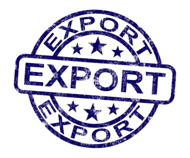 Export Stamp Showing Global Distribution clipart